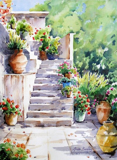 Живопись акварелью пейзажи