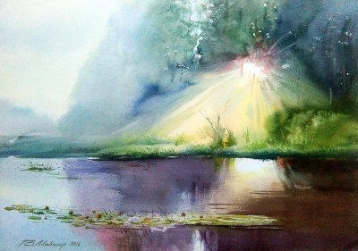 Живопись акварелью пейзажи