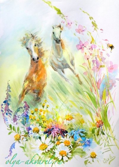 Ольга Цурина акварель картины