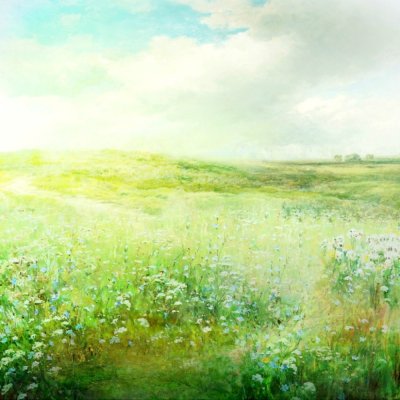 Поле акварелью