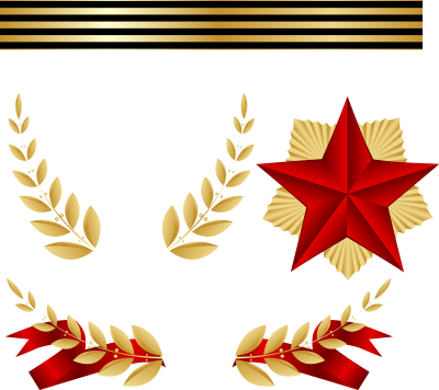 Георгиевская лента с веточкой