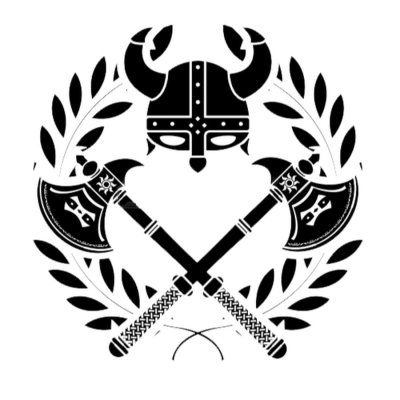 Викинг с топором и щитом