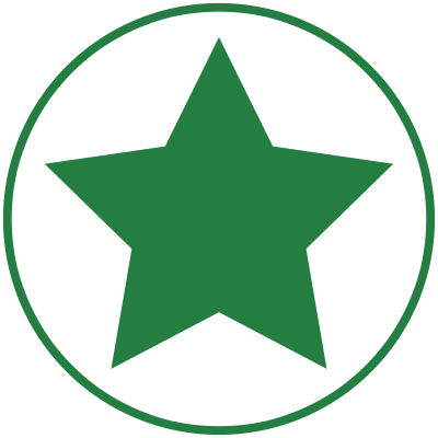 Красная звезда на зеленом фоне