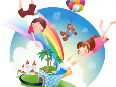 Дети в лагере рисунки