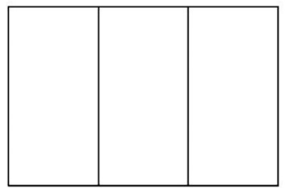 Поделить лист на три части