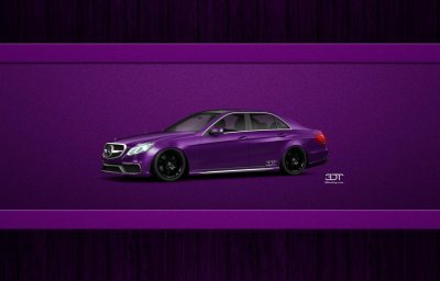 Мерседес на фиолетовом фоне