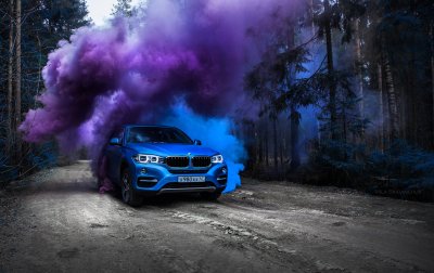 БМВ м5 ф90 в дыму