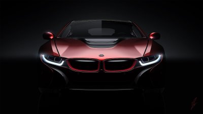 BMW Sport car i8 черный