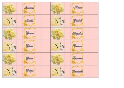 Этикетка конфеты