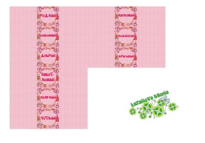 Макет обертки для конфет