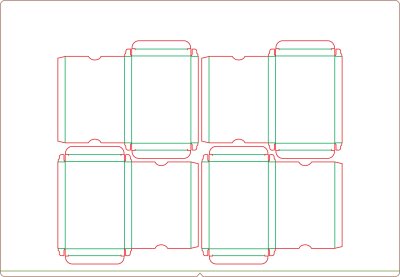 Развертка коробки для шоколада