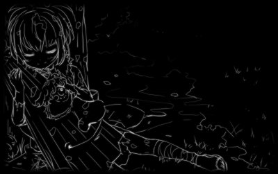 Фон профиля стим аниме черно белое