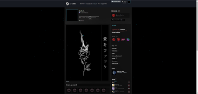 Черный профиль стим