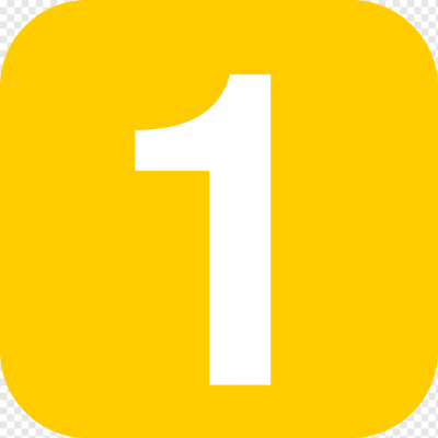 Цифра 1 в квадрате