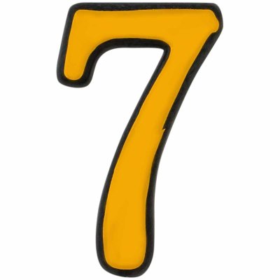 Цифра 7 желтая