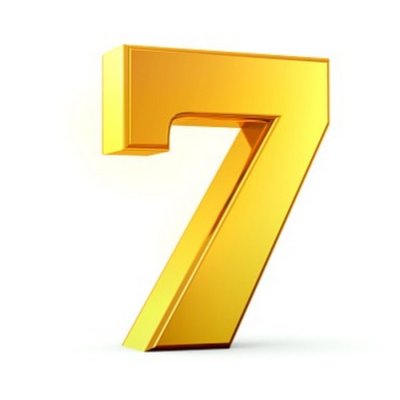 Цифра 7 Золотая
