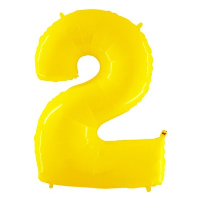 Цифра 2 желтая