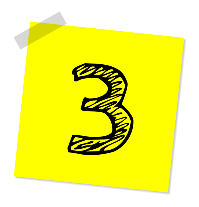 Цифра 3 желтая
