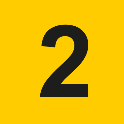 Черные цифры на желтом фоне