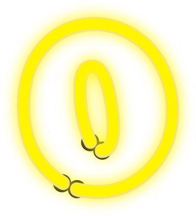 Цифры желтого цвета