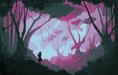 Фон лес арт