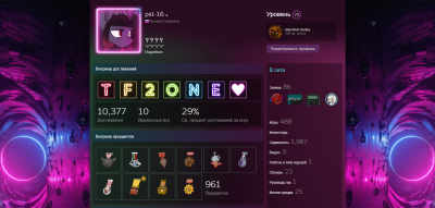 Мини профиль стим