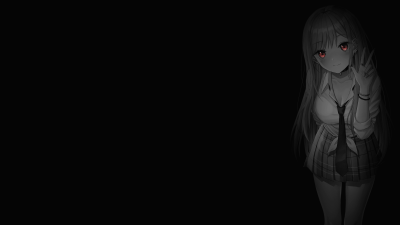 Аниме девушки на темном фоне