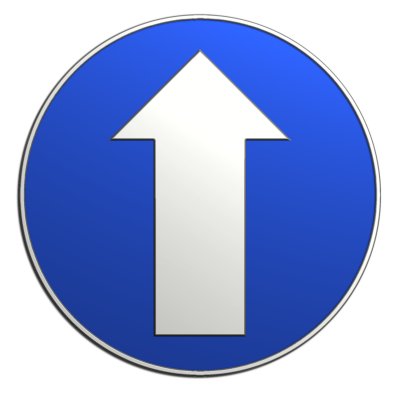 Дорожный знак прямо