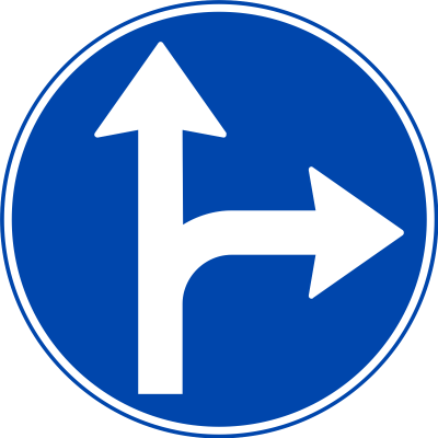 Дорожный знак поворот налево