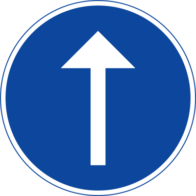 Знак движение прямо