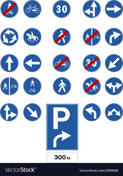 Дорожные знаки со стрелками
