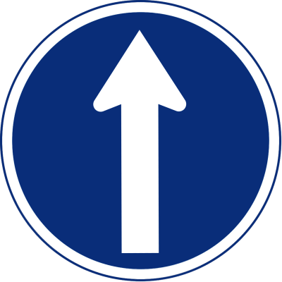 Дорожные знаки синие