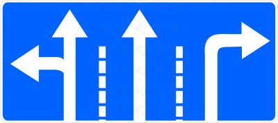 Знак движение по полосам 5.15.1