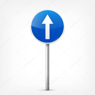 Дорожный знак 4.1.2 движение направо