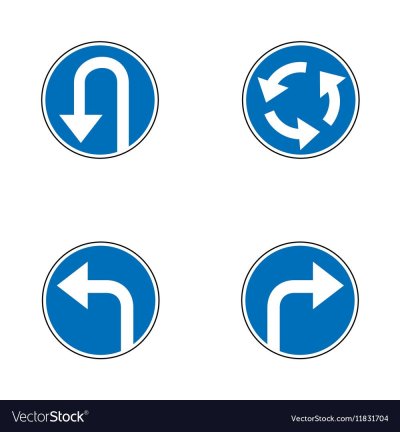 Синие знаки