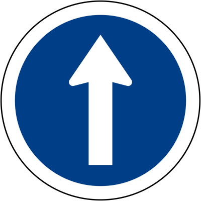 Знак движение прямо