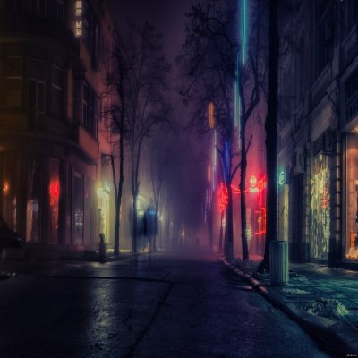 Красивая ночная улица