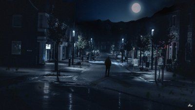 Тёмная улица фон для гача лайф