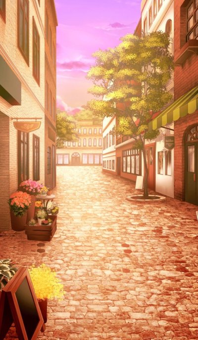 Аниме фон улица