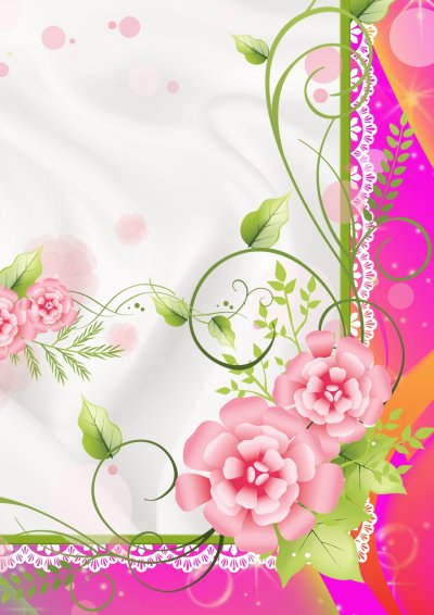 Фон для благодарности с цветами