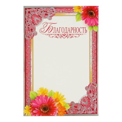 Рамка для благодарственного письма в детский сад