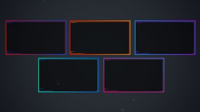 Рамка для веб камеры для OBS неон