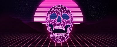 Неоновый череп