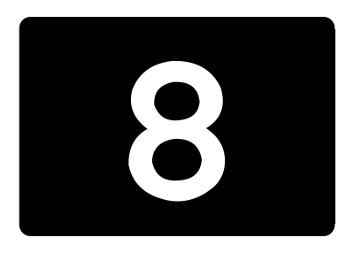 Цифра 8 на темном фоне