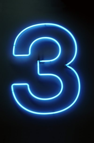 Неоновая цифра 2