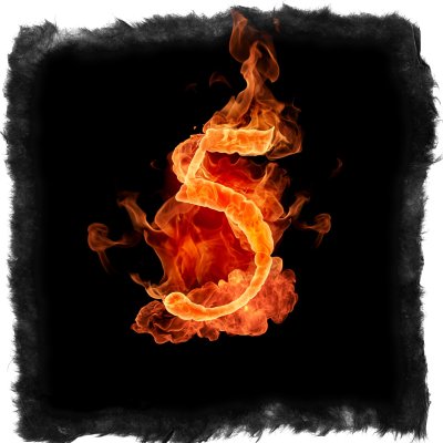 Красивые Огненные цифры