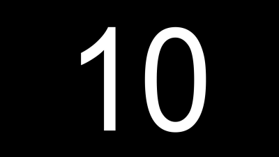 Число 10 на черном фоне