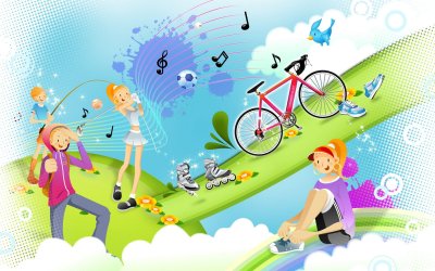 Фон спорт дети