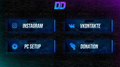 Панельки для Твича донат