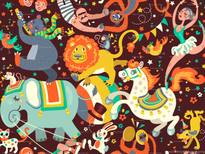 Паттерн животные цирк